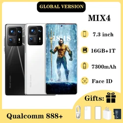 Smartphone MIX 4 16GB 1T 5G Global Version Qualcomm 888+ 7.3 Inch Android OS 12 7300mAh 72MP Mobile Phones Unlocked 4G Cellphone