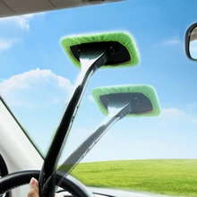 

Auto Cleaning Wash Tool With Long Handle Car Window Cleaner Washing Kit Windshield Wiper Microfiber Wiper Cleaner Cleaning Brush