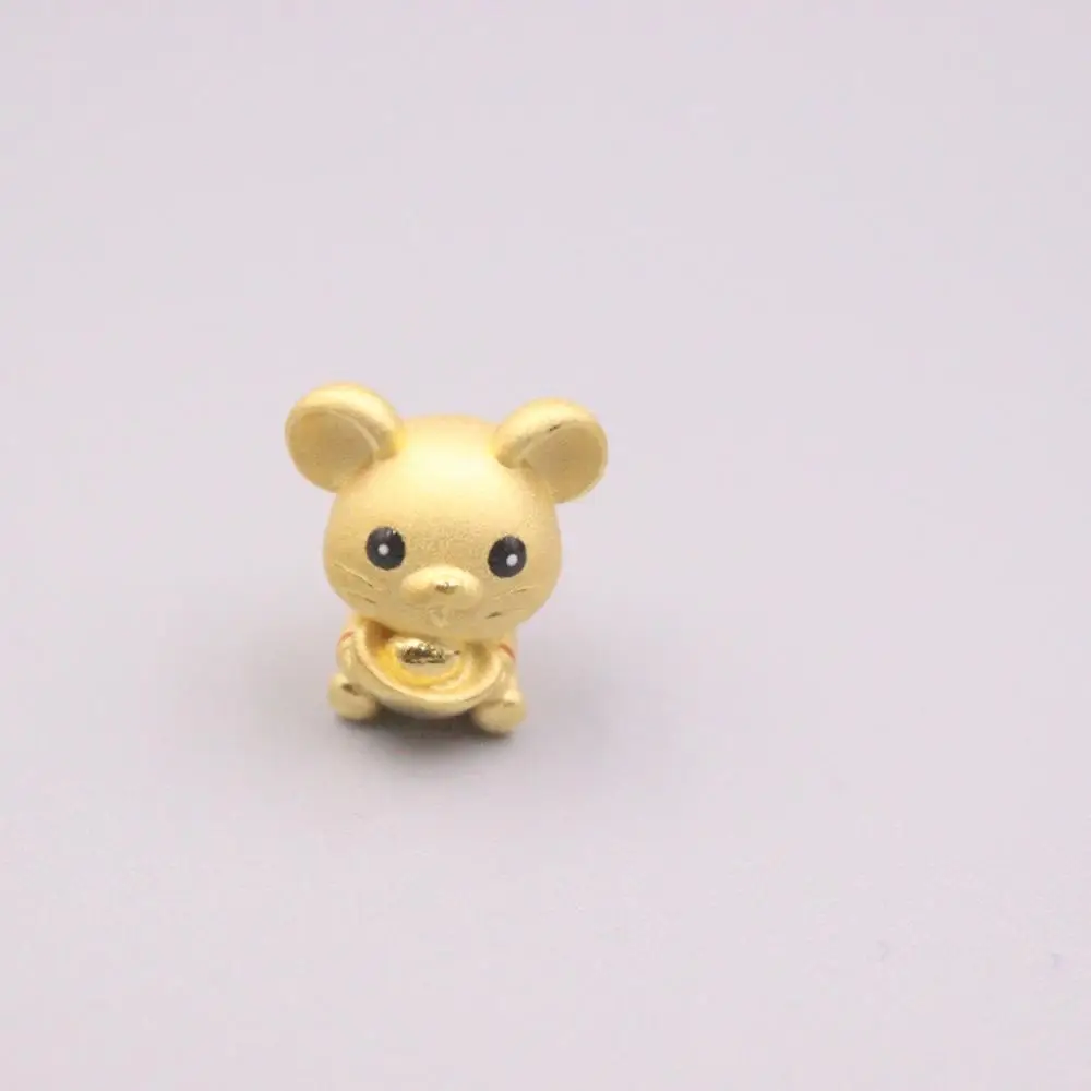 Золотая бижутерия девочка сердце 3D жесткое золото подвески слитки мышь 999