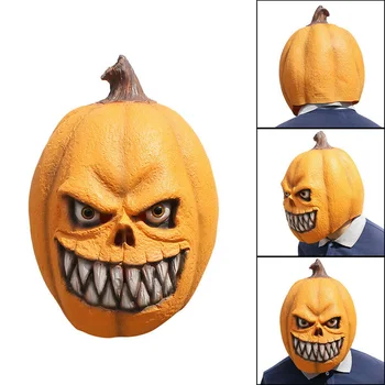 

Scary Pumpkin Mask Dress Up Props Horror Cosplay Latex Realistic for Halloween Party YJS Dropship