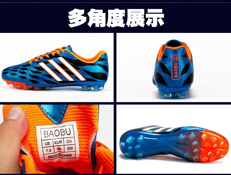 Spring/Autumn Soccer Mens Sneakers Comfortable Mens Outdoor Long Spike Cheap Womens Soccer Cleats Size 35-44 Sport Soccer Women