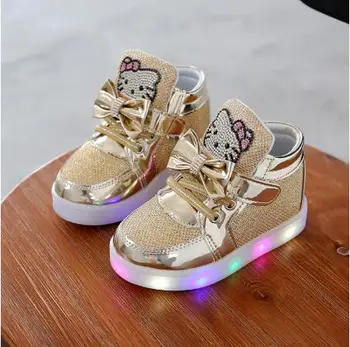 

Children Led Light shoes Fashion Girls Sneakers New Baby Girls Princess Shoes Kids Shoes With Light Size21-30