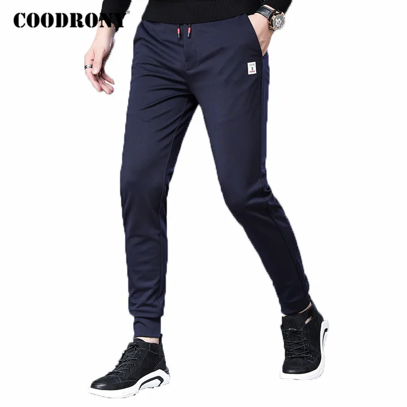 

COODRONY Brand Mens Pants Spring Autumn Sports Casual Trousers Slim Fit Korean Clothes High Quality Soft Cotton Pant Men C9005