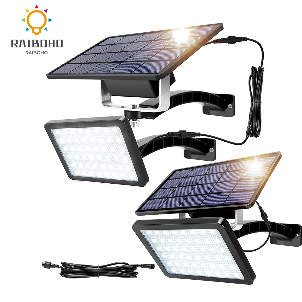 

1000 Lumens 48 LED Solar Lights Outdoor 5500mAh olar Powered Porch Lights Auto Dusk to Dawn Security Lighting for Front Door