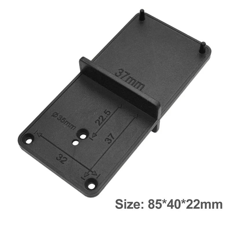 35mm 40mm Hinge Hole Drilling Guide Locator Hole Opener Template Door Cabinets DIY Tools Woodworking Punch Hinge Drill Hole Tool - Цвет: Black