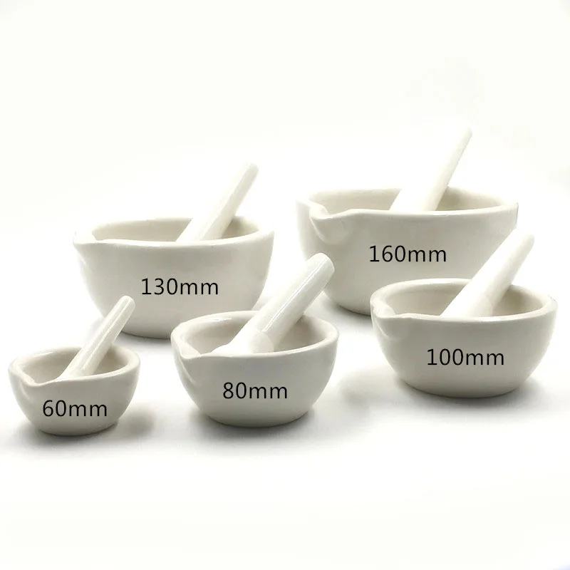 Household Ceramic Mortar and Pestle Set Grinding Bowls for Kitchen Spices Teas Garlic Pepper Grinder Mini Herb Mills Mulit Size | Дом и сад