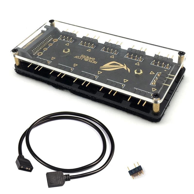12V 4pin RGB AURA 5V 3 pin ARGB кабель RGBW разветвитель Чехол w/Лента & удлинитель адаптер