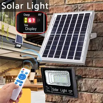 

25W LED Solar Flood Light 42Leds Solar Wall Light Garden Lighting and Remote Control Led Spotlight Outdoor Waterproof IP67