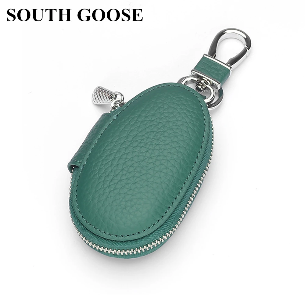 

SOUTH GOOSE Genuine Leather Key Wallet Fashion Men & Women Car Key Holders Ladies keychain Housekeeper Multi Function Key Case