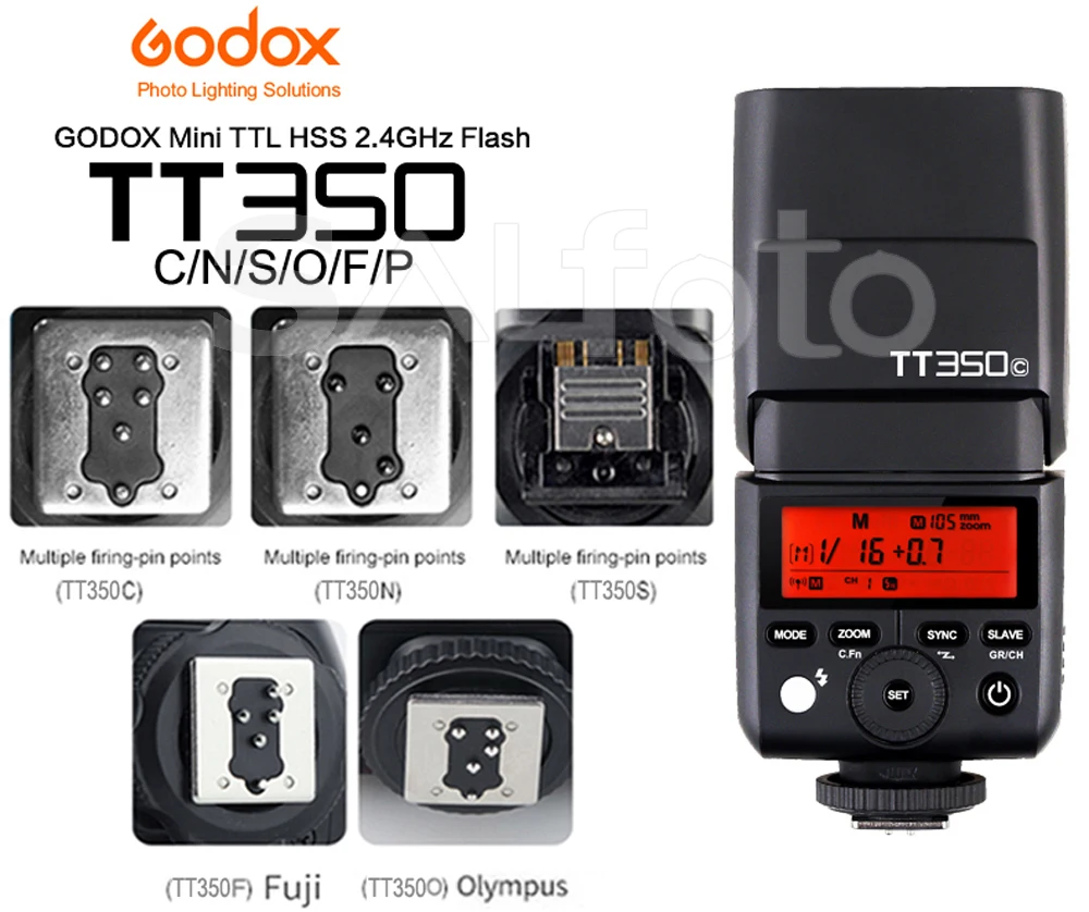 Мини-вспышка Godox TT350C TT350N TT350S TT350O TT350F TT350P ttl 2,4G HSS Flash TT350 для камеры Canon Nikon sony Fuji Pentax