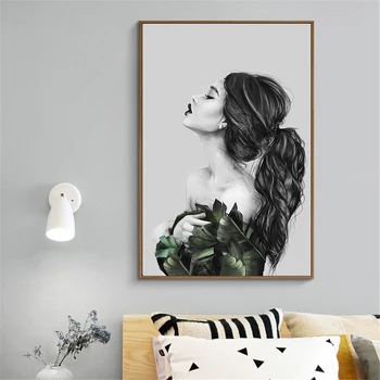 

Canvas Painting Women Poster Nordic - Poster Indian Women Black White Wall Art Canvas Prints Art Paint Wall Decorations