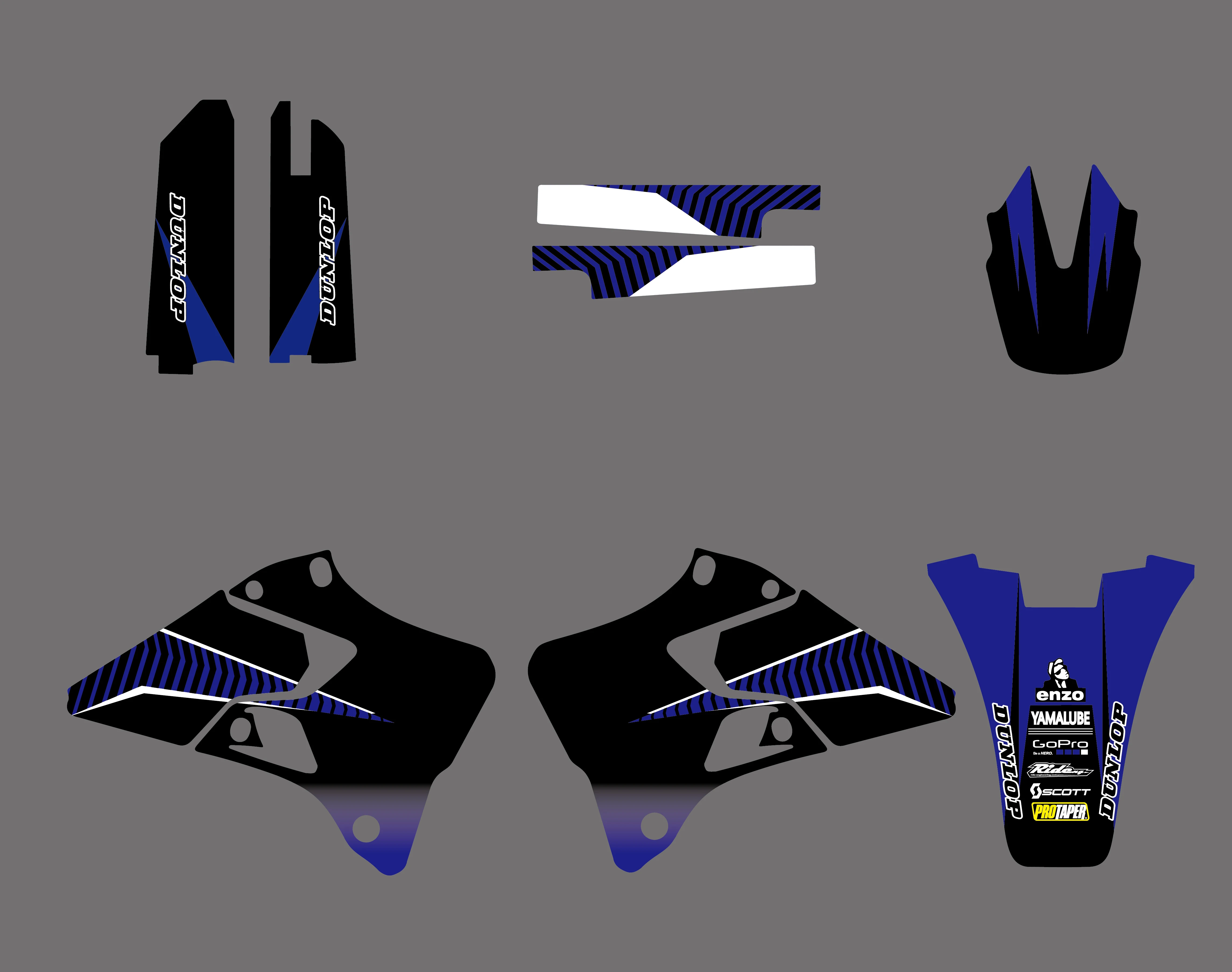Графические и Фоновые наклейки наборы наклеек для Yamaha YZ125 YZ250 1996 1997 1998 1999 2000 2001 YZ 125