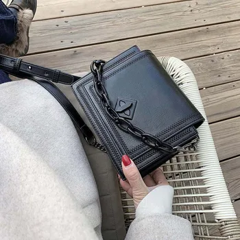 

Chain Design PU Leather Crossbody Bags For Women 2020 Fashion MINI Shoulder Messenger Bag Lady Quality Handbags