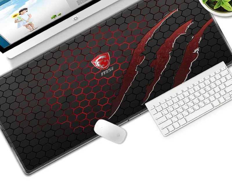 700*300 мм серия Red Dragon высокоскоростной большой игровой коврик для мыши, клавиатуры, Противоскользящий коврик для компьютерной мыши из натурального каучука