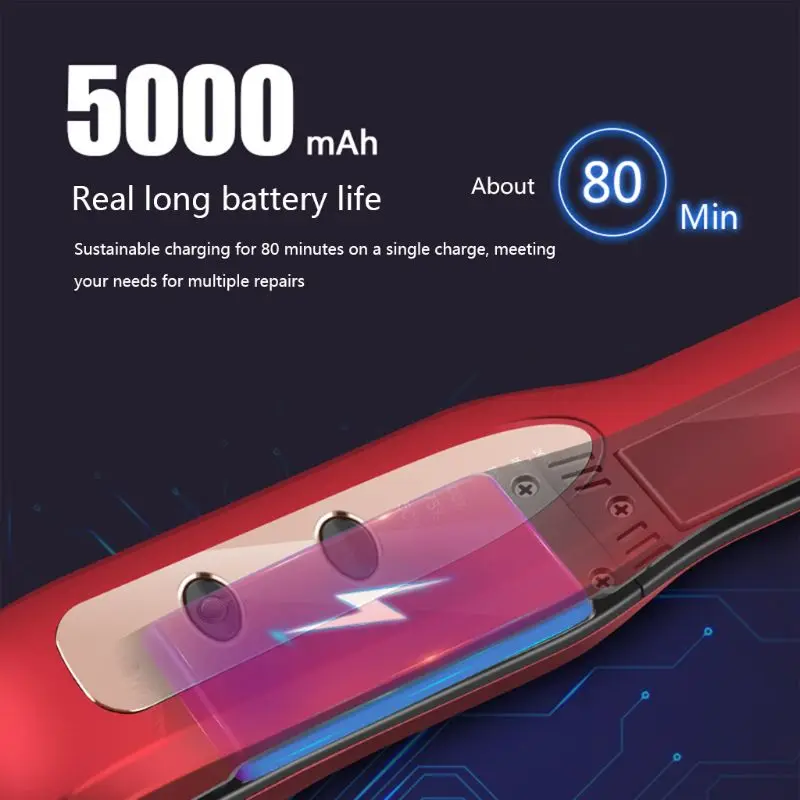 2 в 1 Мини беспроводной USB Перезаряжаемый выпрямитель для волос бигуди 3D плавающий плоский утюг с двойным нагревом пластина для завивки волос
