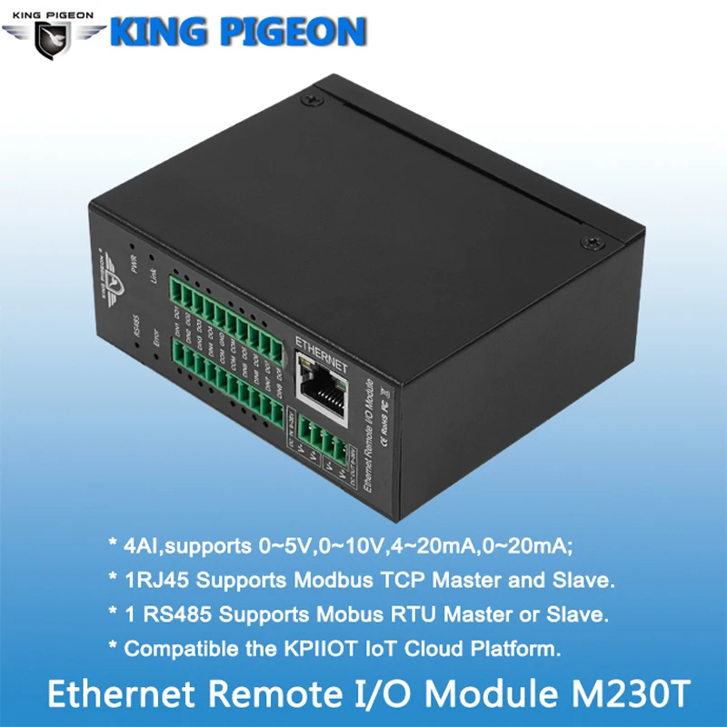 Ethernet IO решения с аналоговым входом поддержка TCP клиента сервера modbus master slave 0 ~ 5 В 10