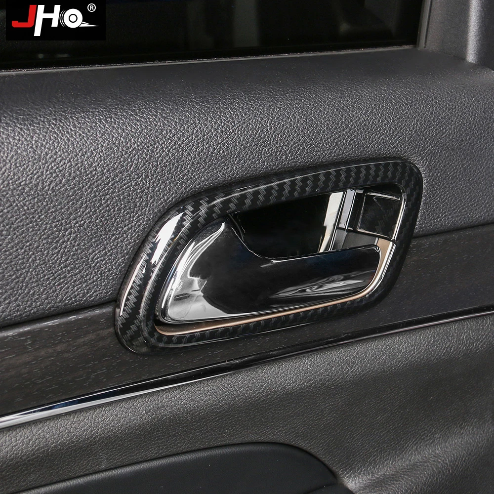 4PCS Car Interior Door Handle Bowl Cover Trim For Jeep Grand Cherokee 2014-2019