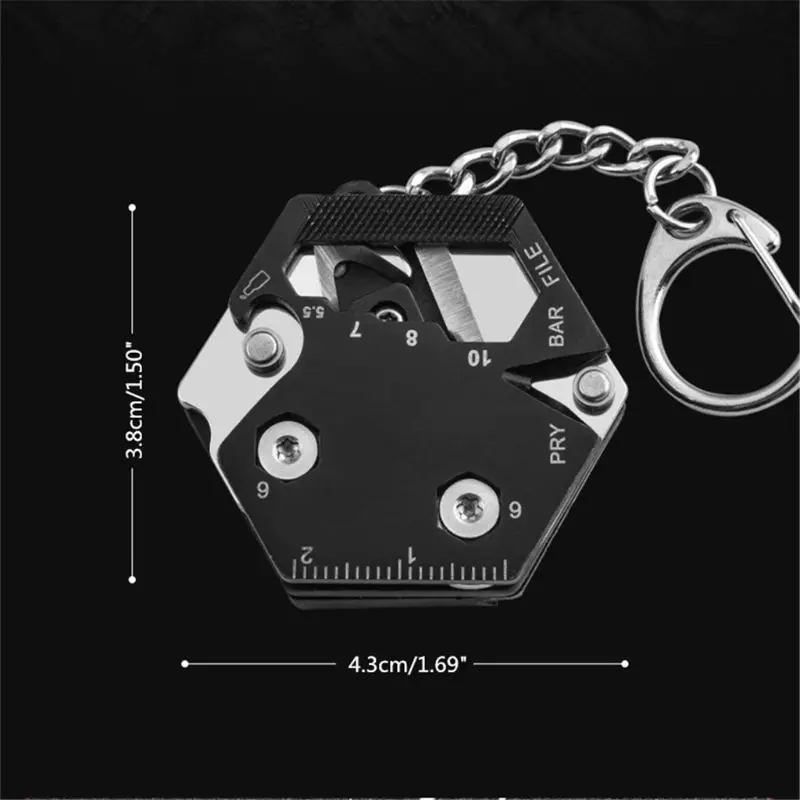 Многофункциональный Открытый EDC инструмент Шестигранный складной Монетный нож брелок отвертка A69A