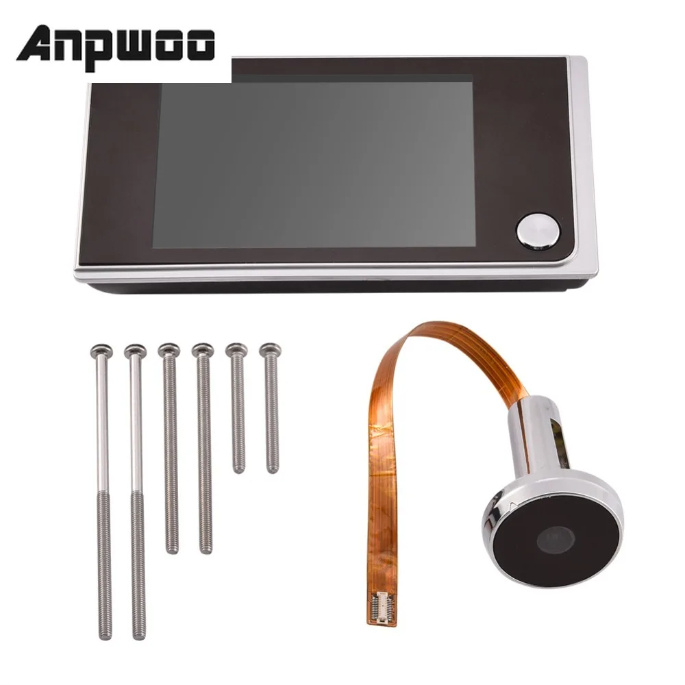 Mirilla de puerta digital con vídeo, cámara de 120 grados con visor y timbre, para puerta exterior con campana y ángulo