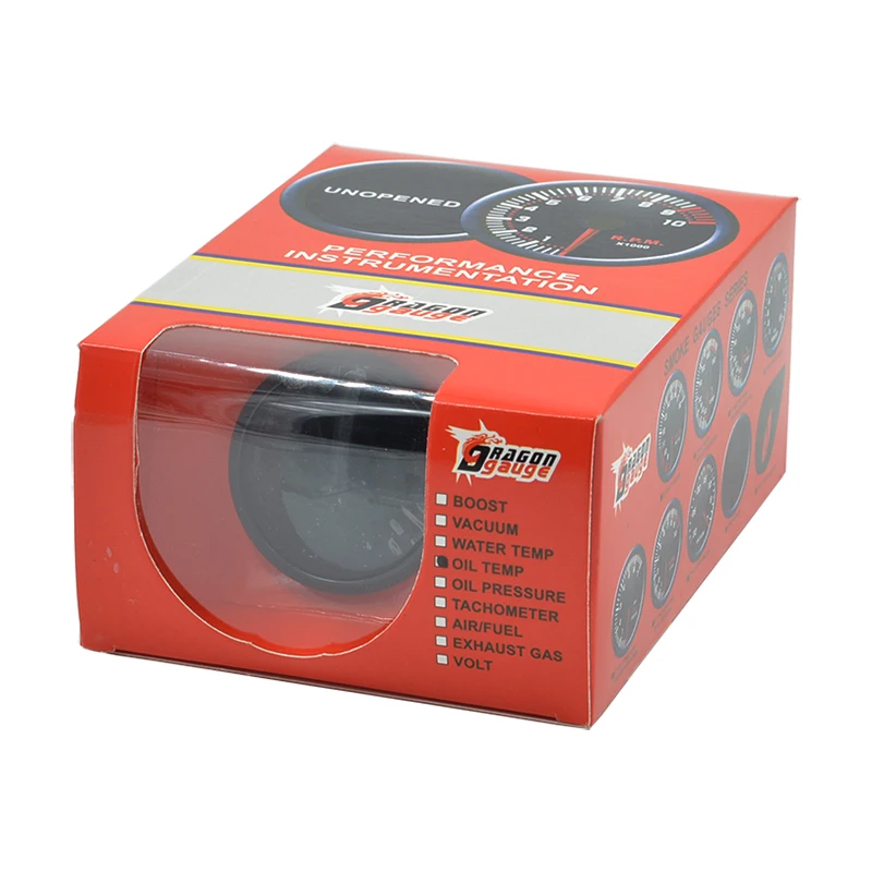 Датчик Dragon 52 мм черный корпус ЖК Цифровой Автомобильный датчик температуры масла