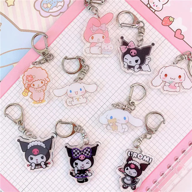 Kuromi My Melody Cinnamoroll Kawaii 3-5Cm Acrylic Keychain Pendant Sanrioed Anime Cute Student Schoolbag Pendant 1