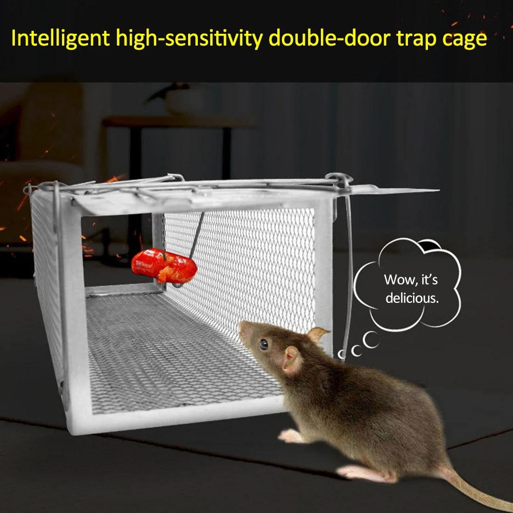 Новейшая умная дверная гуманная ловушка для мышей, клетка для мышей, мышей, крыс, мышей, Ловушки для маленьких животных-грызунов, для помещений и улицы#4W