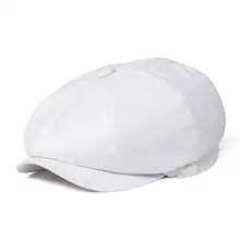 BOTVELA – casquette de livreur de journaux pour hommes, chapeau plat de boulanger léger en lin respirant, béret de pomme, 100% 