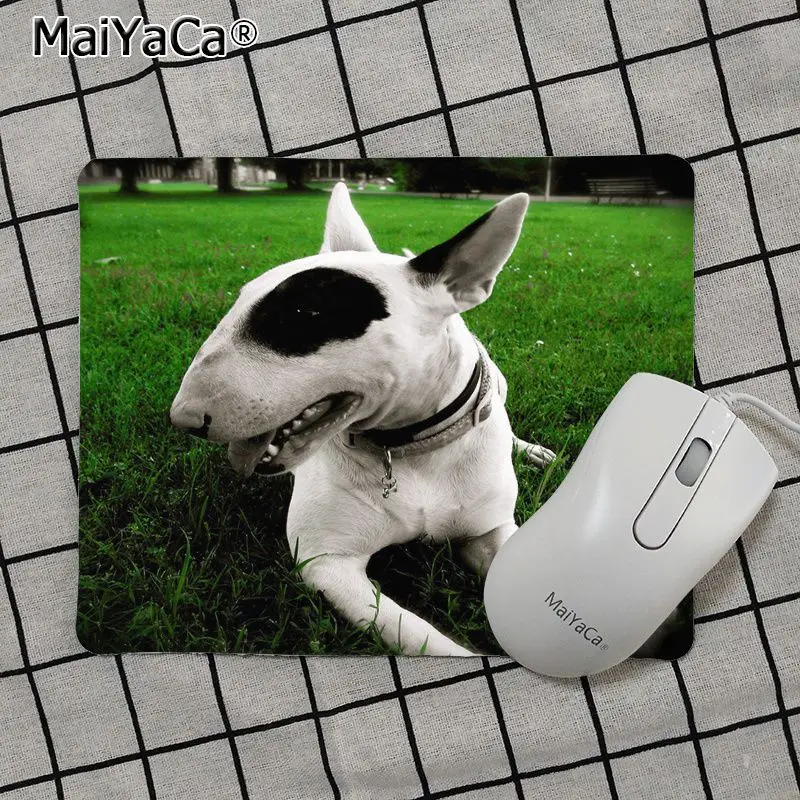 Maiya высокое качество милый бультерьер собака животное DIY Дизайн Шаблон коврик для игровой мыши Лидер продаж подставка под руку мышь - Цвет: No Lock Edge18x22cm