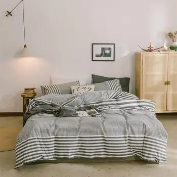 

2020 Washed Cotton Basic Single Quilt Cover High Quality Comforter/duvet Cover 1pcs Bed Set King Queen Full Twin Size 200*230cm