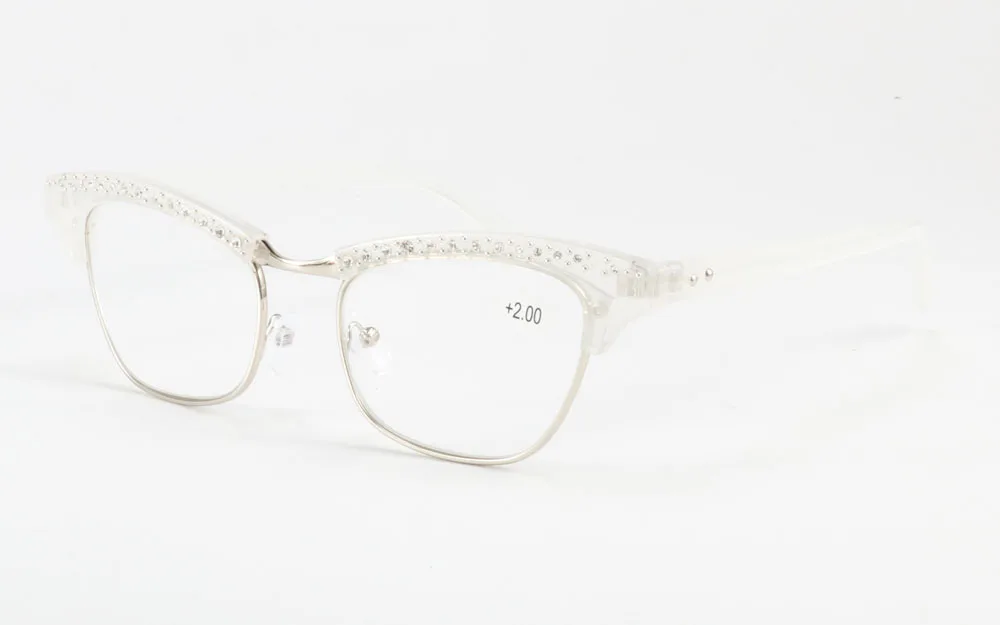 Очки для чтения кошачий глаз женские Алмазная оправа женские пресбиопические очки модные роскошные дизайнерские кошачьи глазки диоптрий+ 1+ 1,5+ 2+ 2,5+ 3,5