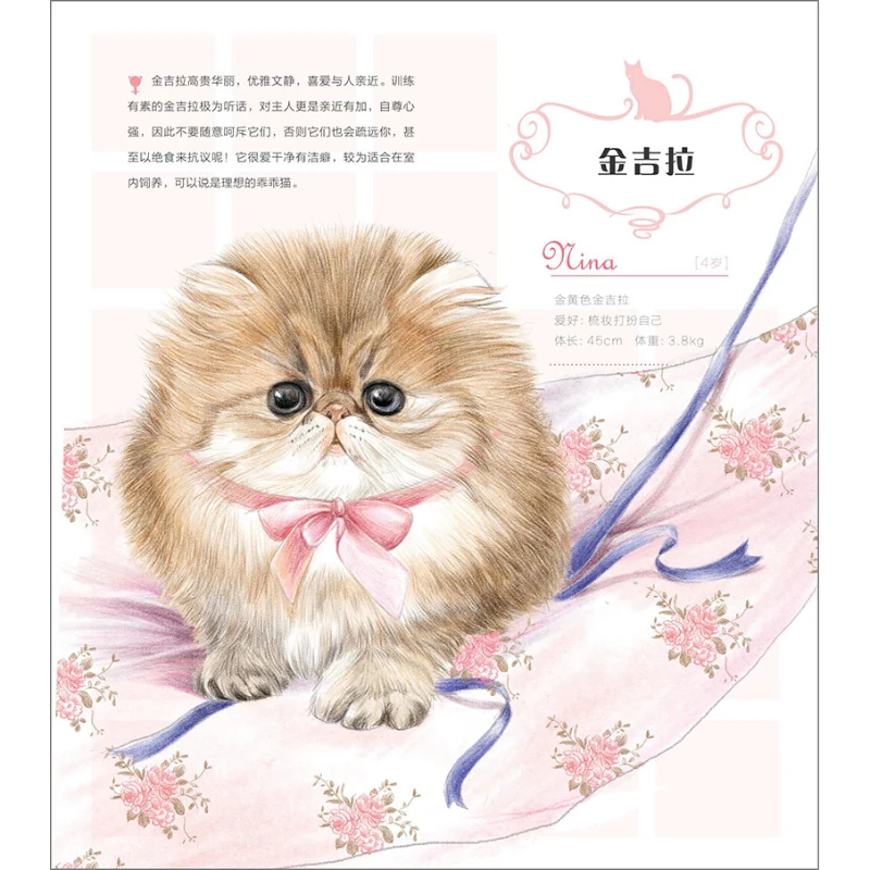 С милые рисунки кошка картина книга карандаш для эскизов живопись техника учебник книги искусства китайская книга карандаш рисование