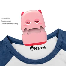 Sceau pour enfants, jouet, vêtements pour bébés, uniforme scolaire personnalisé, nom, mot, étanche, ne se décolore pas, sceau monstre