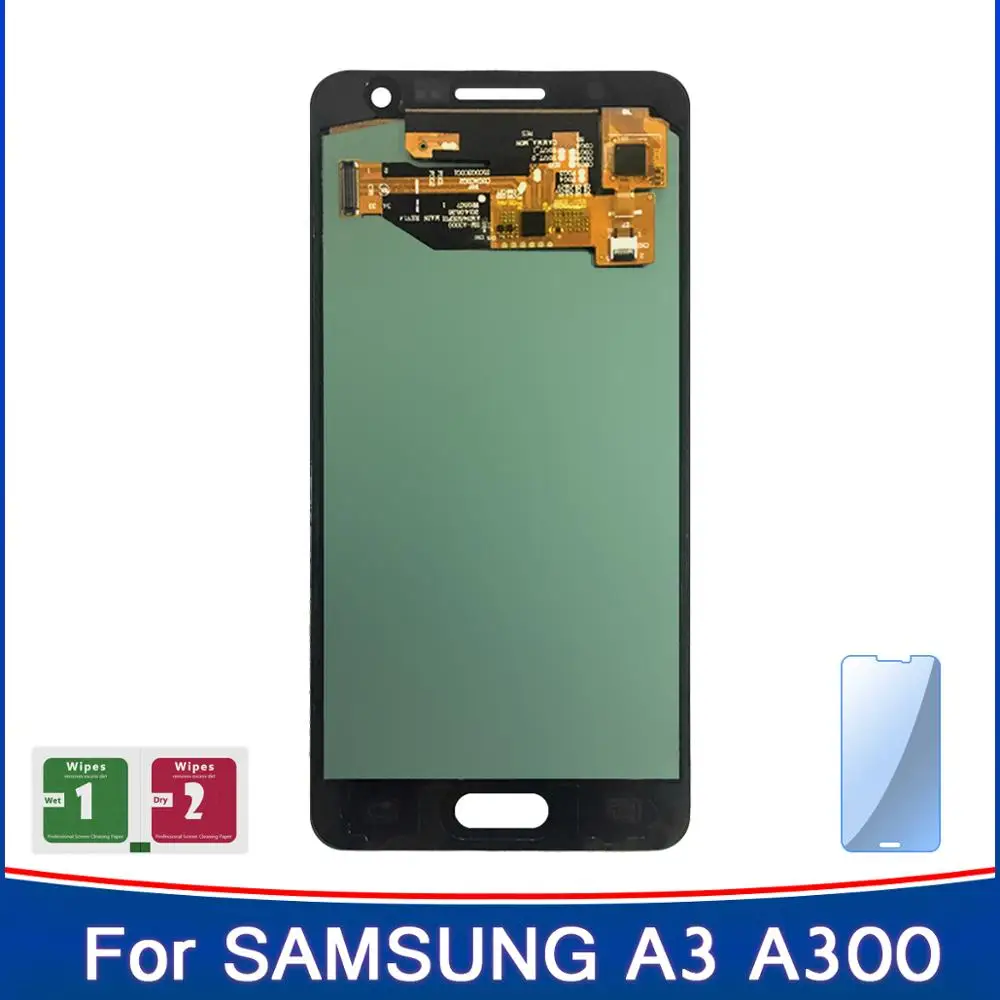 

100% Tested Working Adjustable Brightness Display For Samsung Galaxy A3 2015 A300 A3000 LCD Touch Screen Digitizer Assembly