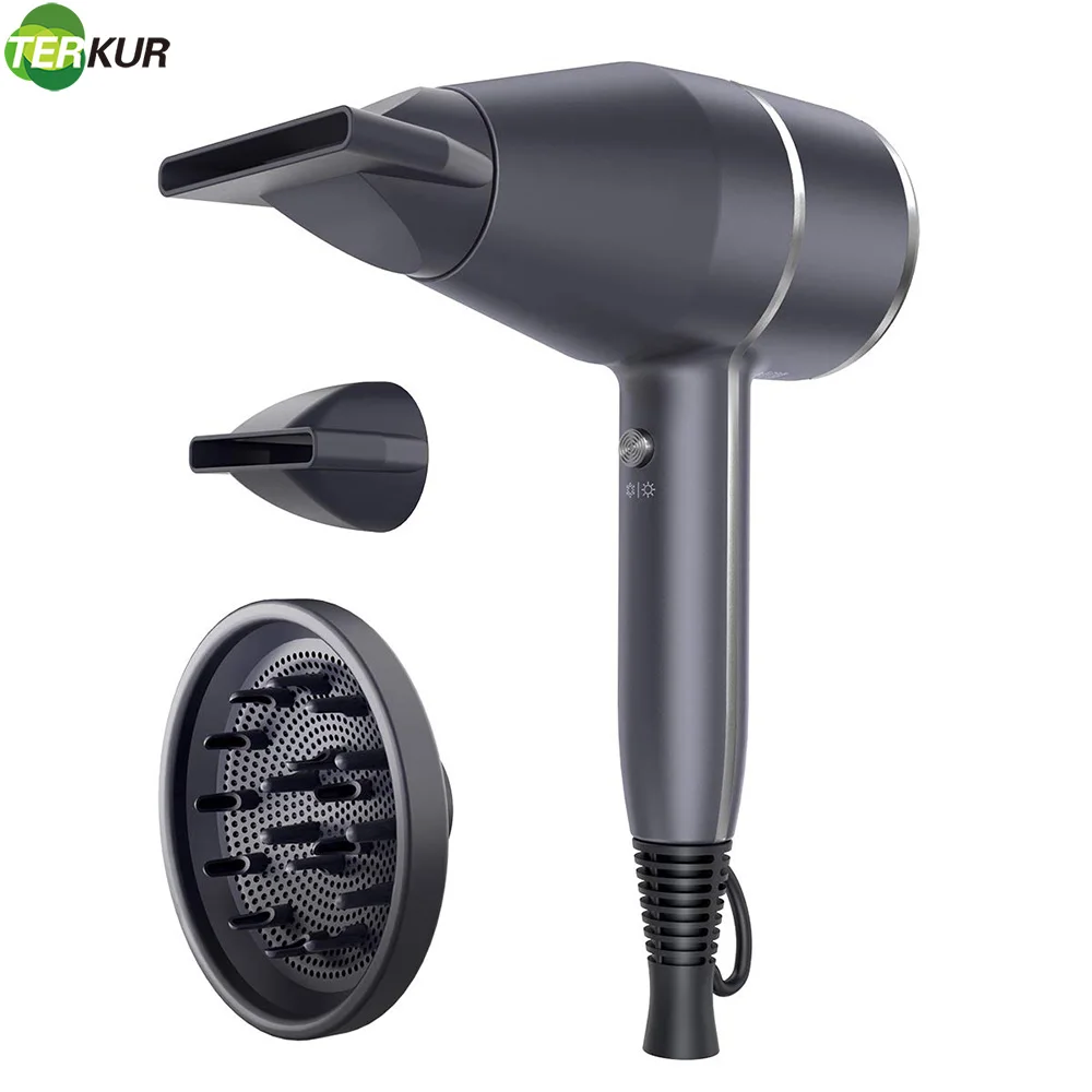 Hair Dryer With Diffuser Powerful Hairdryer 2 Speed 3 Heating Salon
