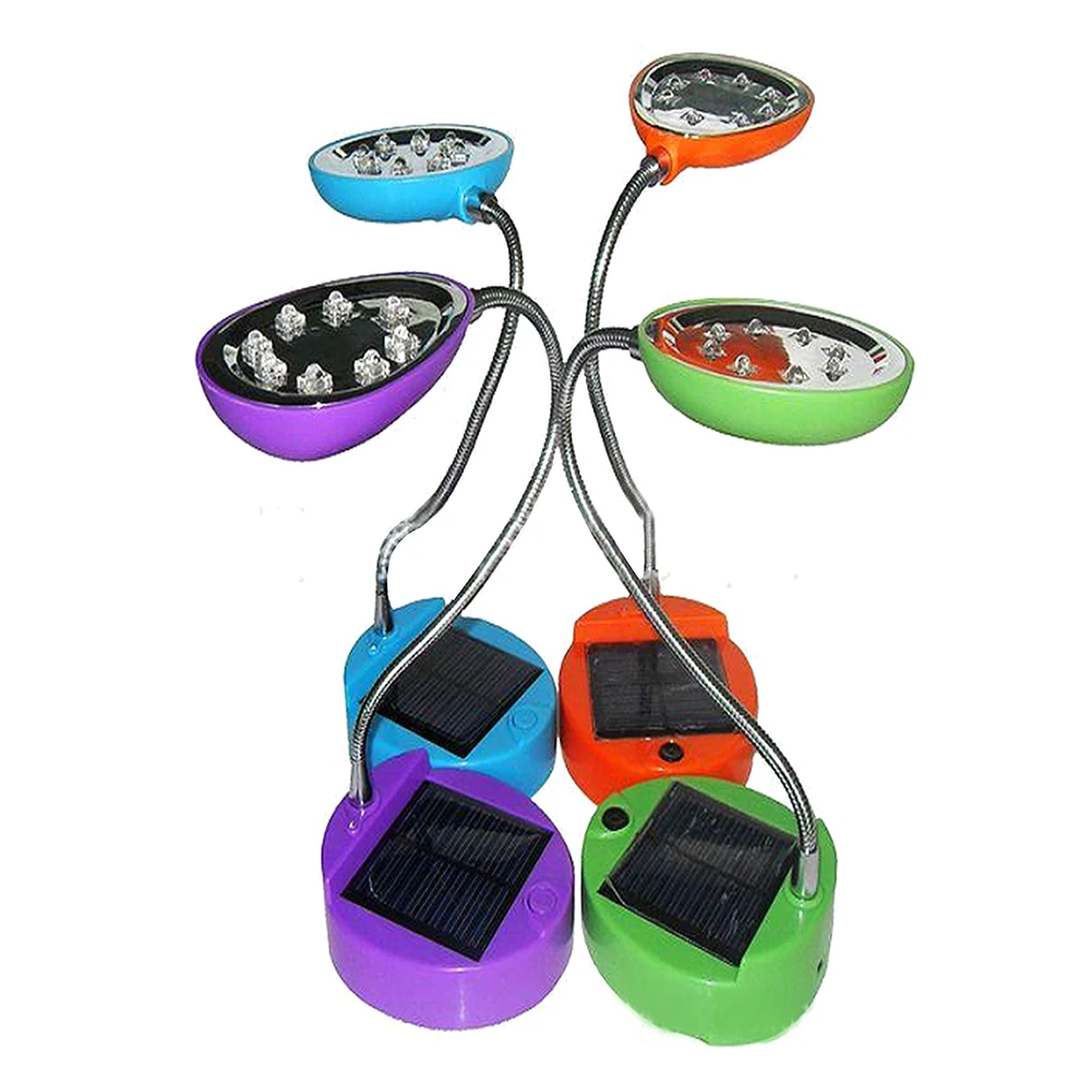 8LED прикроватная яркая USB перезаряжаемая мини настольная лампа Энергосберегающая пластиковая Регулируемая гусиная шея для помещений на солнечных батареях Складная