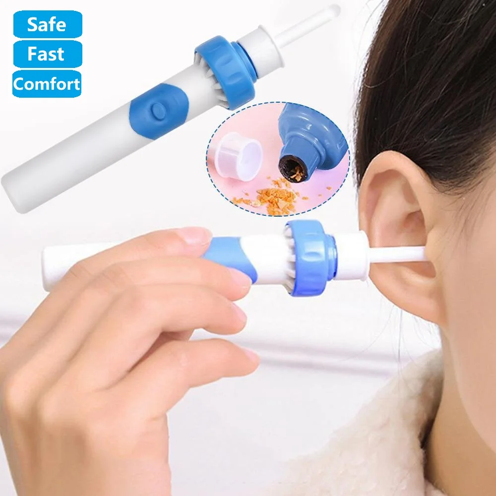 Портативный Электрический Очиститель для ушей, набор для удаления ушей, спиральные ушные инструменты для ухода за здоровьем, чистящие средства с заменой мягких головок