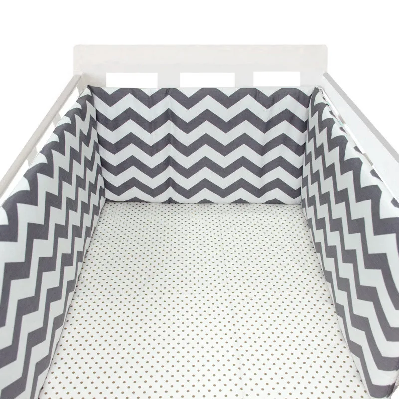 Скандинавские звезды дизайн детская кровать утолщенные бамперы цельная кроватка вокруг подушки защита для кроватки подушки Декор для новорожденных - Цвет: NO1  200X30CM