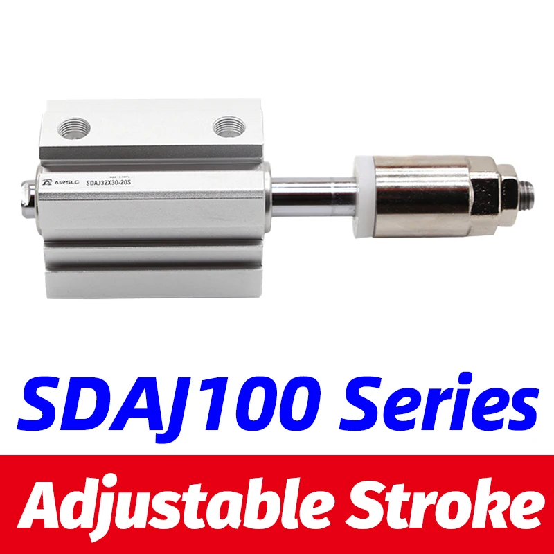 SDAJ SDAJ32 SDAJ40 X20X30X40X50X75X100 20 30 50 S B SB регулируемый ход пневматический цилиндр