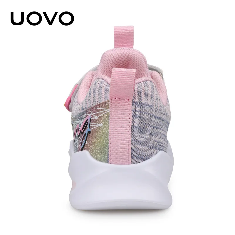 UOVO Kids Sport Sneaker For Girls Running Shoes Autumn Fashion Children Breathable Mesh Casual Shoes 4 5 6 7 8 9 10 11 12 Year