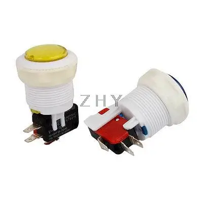 

Acrade Game Blue Yellow Push Button Momentary SPDT Micro Switch 2 Pcs