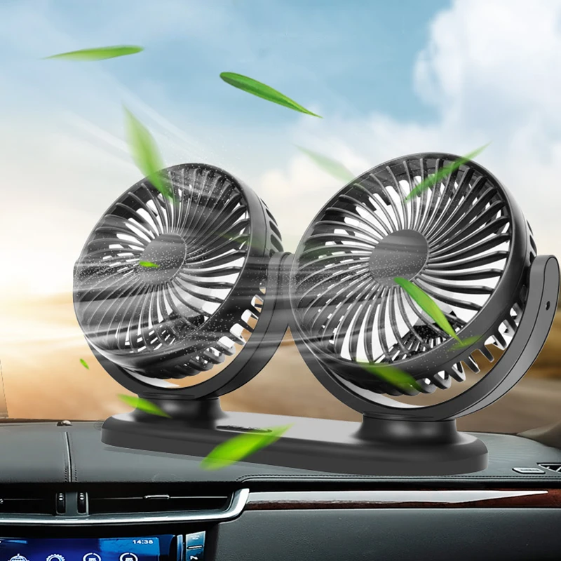 Портативный бортовой мини вентилятор с USB самоклеящаяся Регулируемая