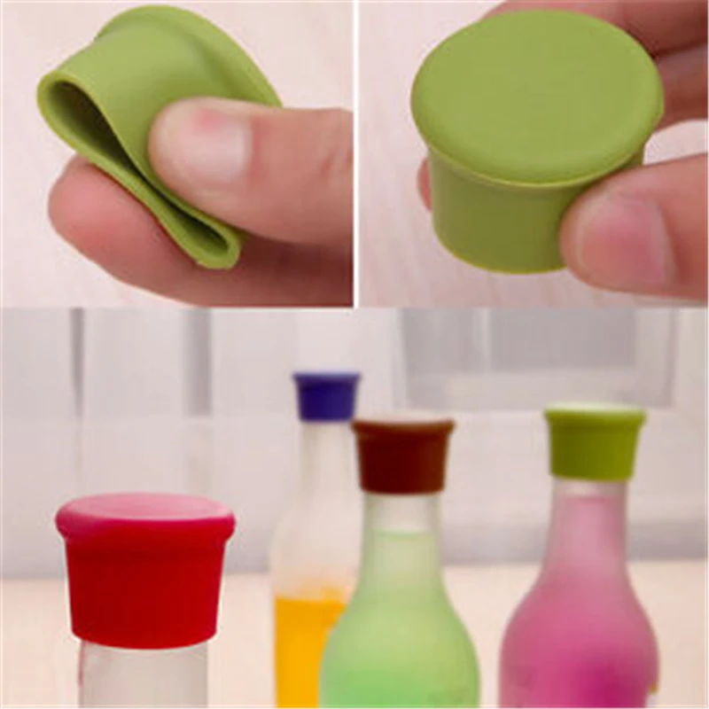 

Silicone Wine Beer Champagne Whiskey Bottle Stopper Leak Free Beverage Fresh Keeping Plug Bottle Cap for Bar Kitchen Accessories
