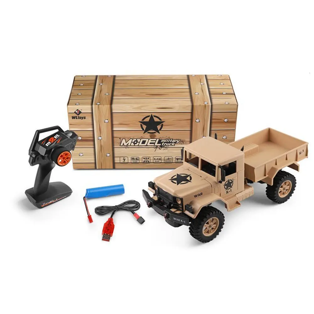 Новинка Wltoys 124301 1/12 2,4 г 4WD 15 км/ч 45 см 390 брухед Rc автомобиль 4,5 кг нагрузки внедорожный военный грузовик RTR игрушка Viehicle детский подарок
