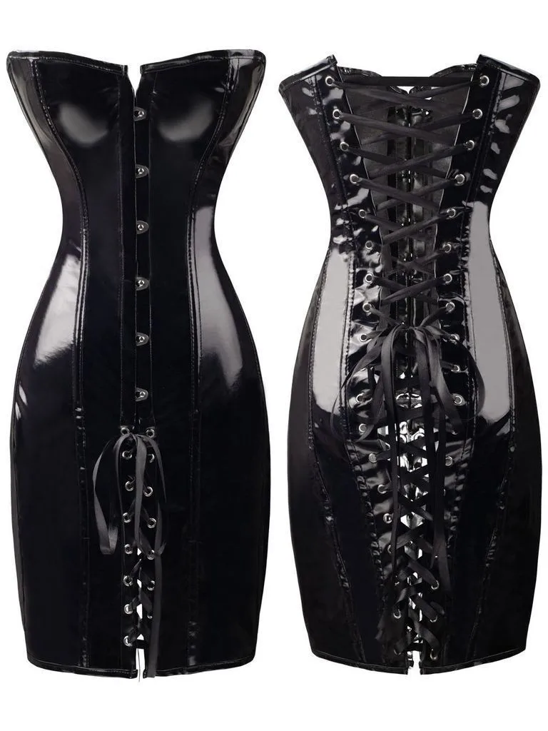 S-6XL-Sexy-push-bra-shape-body-slim-Bustiers-pvc-Faux-Leather-corset-dress-Overbust-Corsets (2)