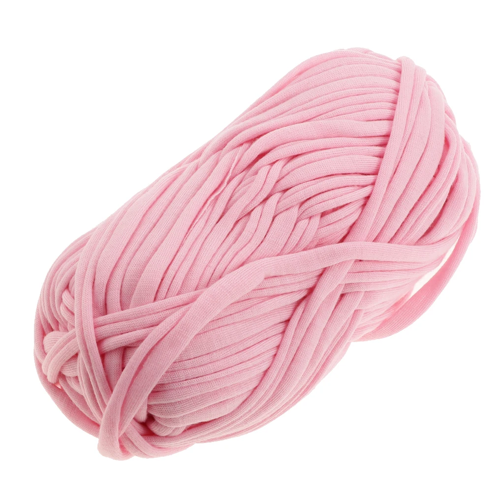 1 Skein 100g Elastic Knitting Soft Polyester Fabric Yarn DIY Knitting for Hat Bags Toy Carpet Handmaking