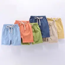 Новые летние детские хлопковые шорты для мальчиков и девочек, одежда нормального размера, модные штаны для малышей, пляжные шорты, детские короткие штаны
