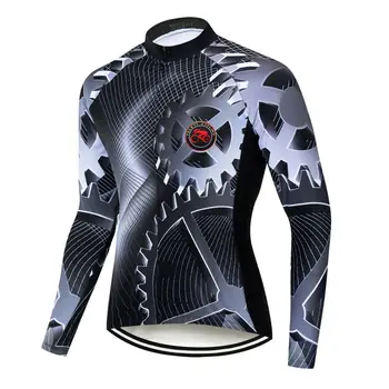 

2019 MTB Spring Autumn men Long Sleeve Cycling Jersey Clothing/ Pro Team Mountain Road Triathlon Wear Bicycle Shirt Bike