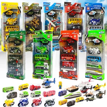 

5pcs/set Aircraft Car Character Toy Car Pull back Miniature Toys for Children Gifts Car Model Car Inertia Vehicle Set