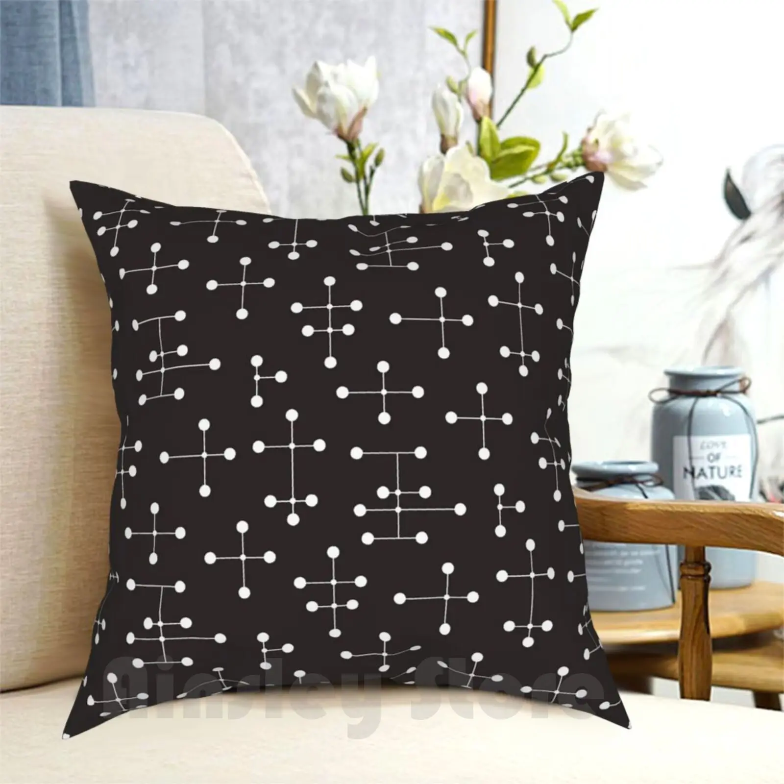 Midcentury Modern Dots 22 Pillow Case Printed Home Soft Throw 1950S 1960S 50S 60S Atomic Inspired | Дом и сад