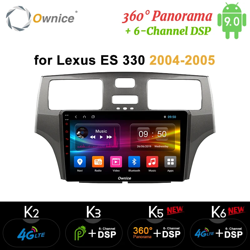 Ownice K3 K5 K6 8 ядерный 2Din Android 9 0 Автомобильный GPS навигатор стерео плеер для Lexus ES 330 MCV31